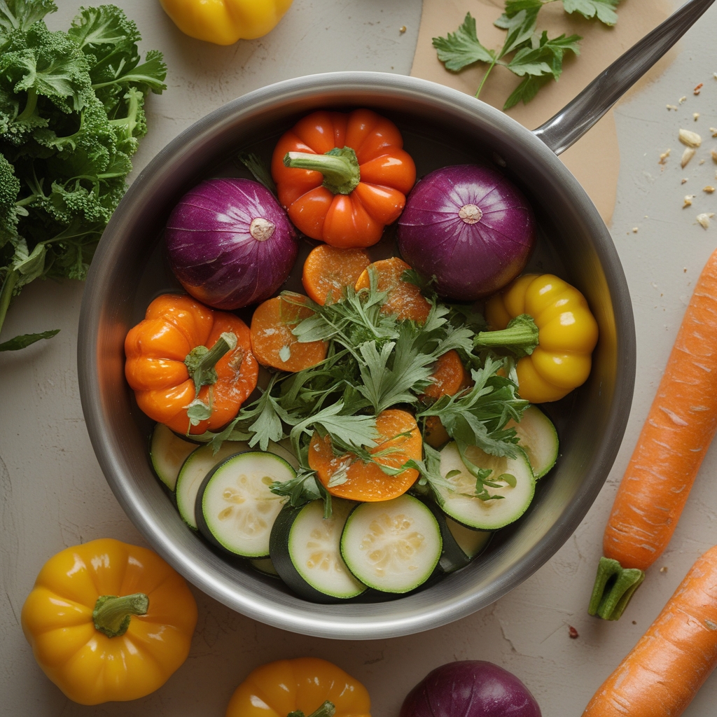 Bunte frische Gemüsesorten in einer Schüssel – Paprika, Zucchini, Karotten und Brokkoli als Basis einer gesunden Ernährung